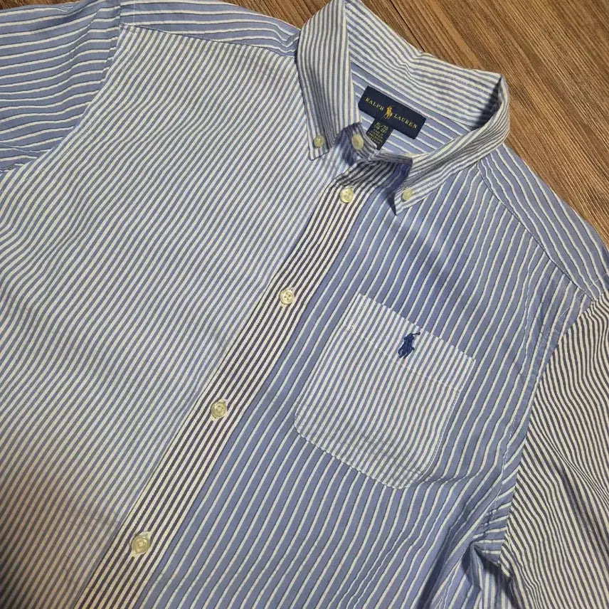 [SOLD OUT] (95) 폴로랄프로렌 시어서커 버튼다운 셔츠 보이즈XL