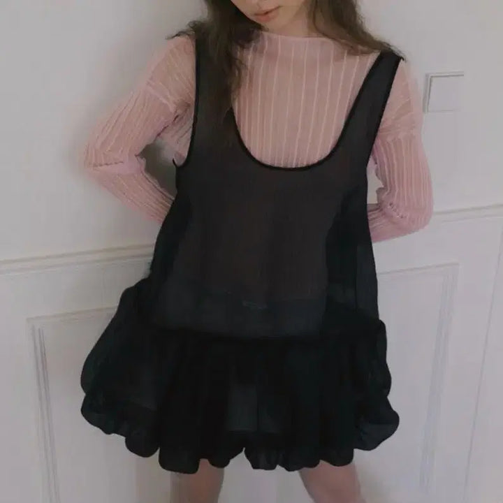 [BUNJANG] Overdue Flare Organza Balloon Mini Dress / 오버듀플레어 오간자 벌룬 미니 드레스 원피스