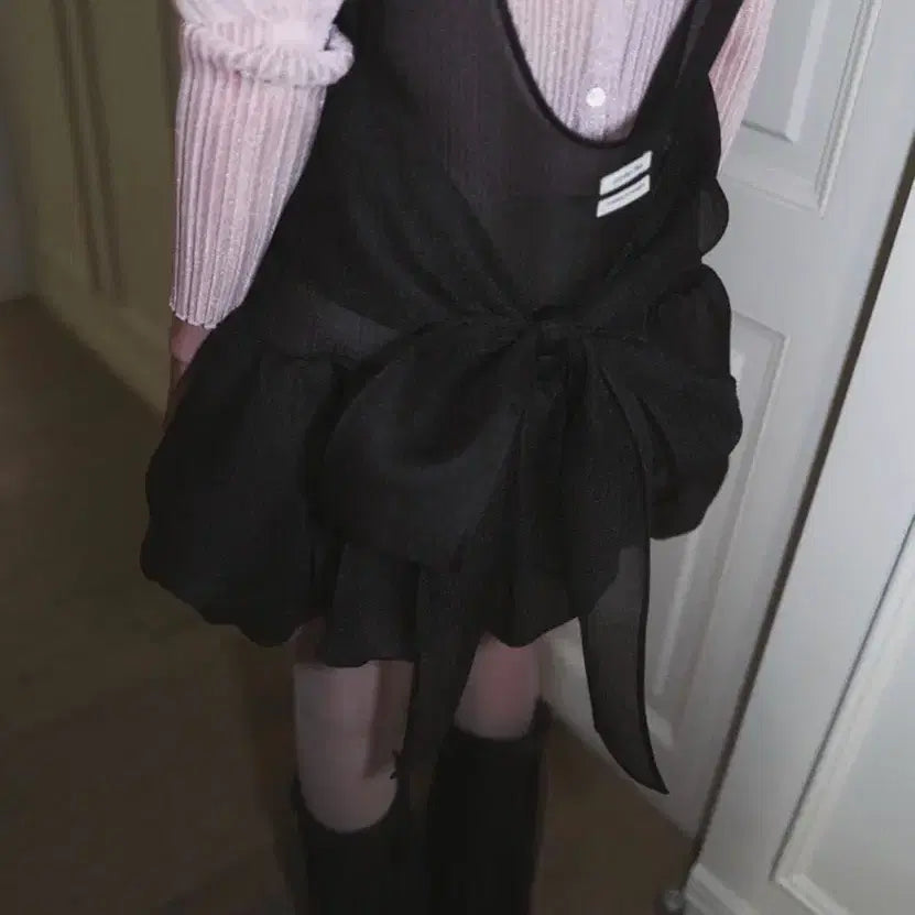 [BUNJANG] Overdue Flare Organza Balloon Mini Dress / 오버듀플레어 오간자 벌룬 미니 드레스 원피스