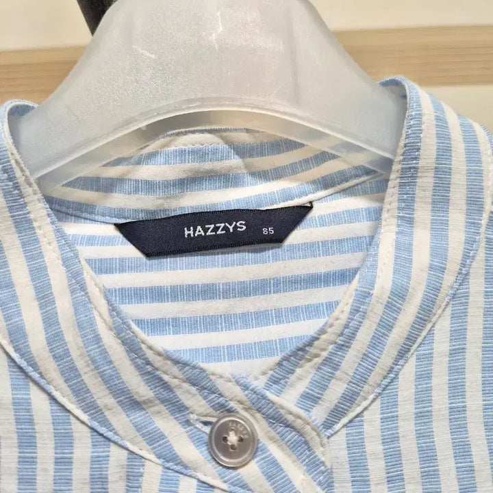 [BUNJANG] Hazzys Sky Blue Stripe Shirt / 택포)Hazzys 하늘색 스트라이프 셔츠