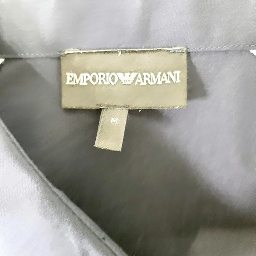 [BUNJANG] Emporio Armani Slim Fit Side Line Shirt Navy (M) / 엠포리오 아르마니 정품 사이드라인 슬림핏 셔츠 네이비 (M)