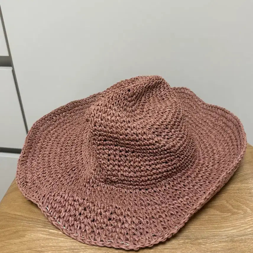 [BUNJANG] Milletage Raffia Hat Pink Straw Hat / 밀리테이지 라피아 햇 밀짚모자 핑크