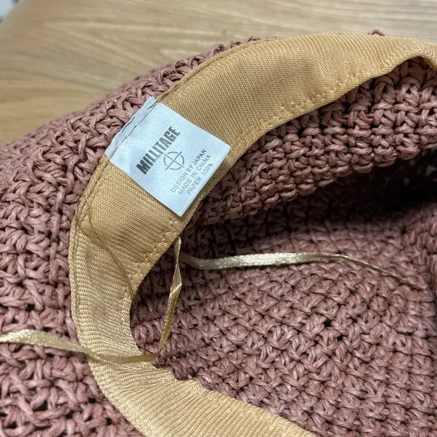 [BUNJANG] Milletage Raffia Hat Pink Straw Hat / 밀리테이지 라피아 햇 밀짚모자 핑크