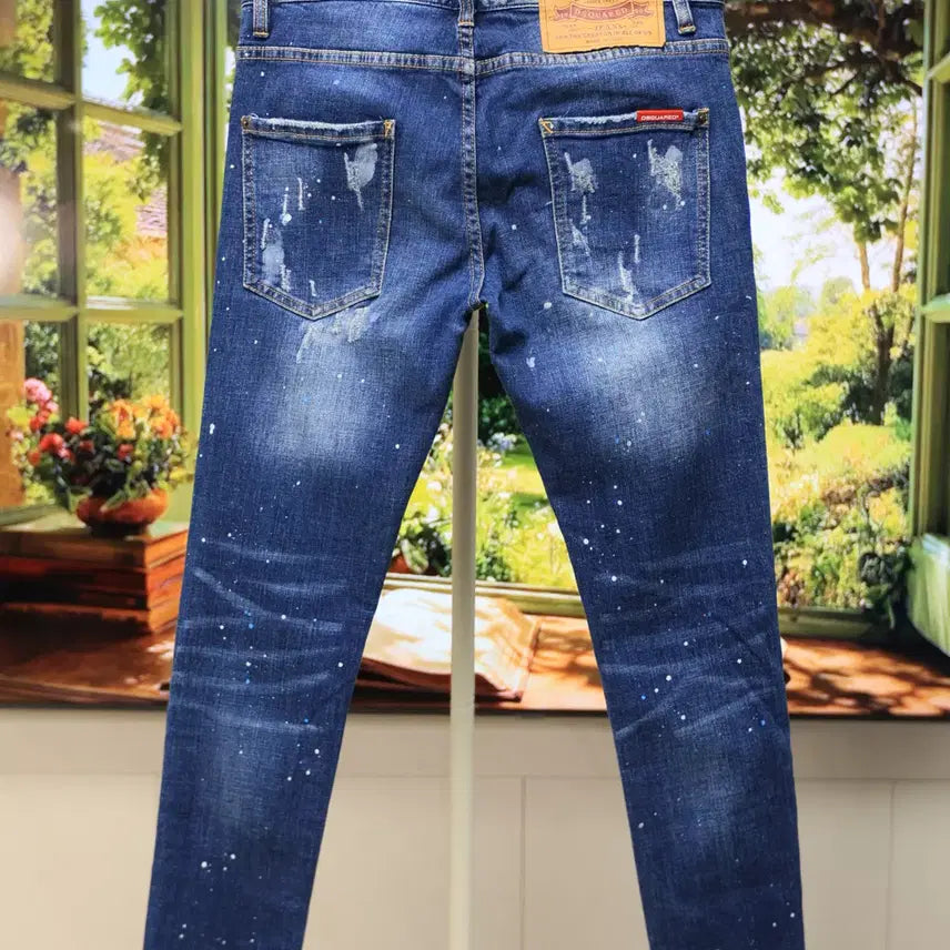 [BUNJANG] Dsquared2 Paint Wash Denim Jeans / 디스퀘어드2 페인트 워싱 데님 깔끔핏 32 33