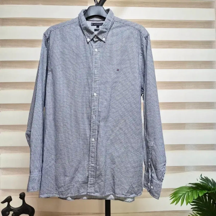 [BUNJANG] Tommy Hilfiger Gingham Check Long Sleeve Shirt (2XL) / 타미힐피거 깅엄체크 긴팔 셔츠2XL