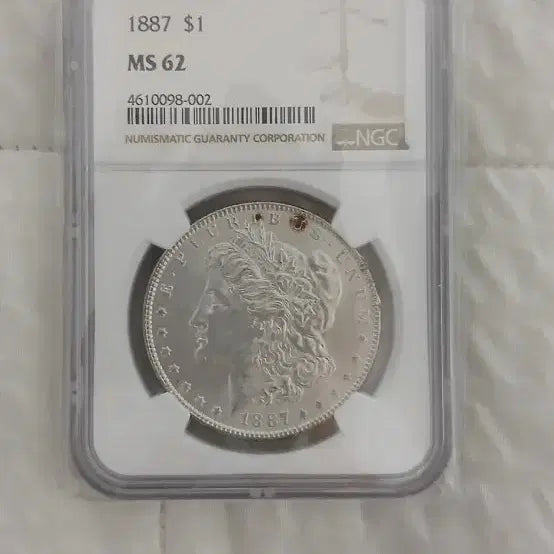 [BUNJANG] 1887 Morgan Silver Dollar MS62 NGC Graded / NGC 1887년 모건 달러  MS62은화