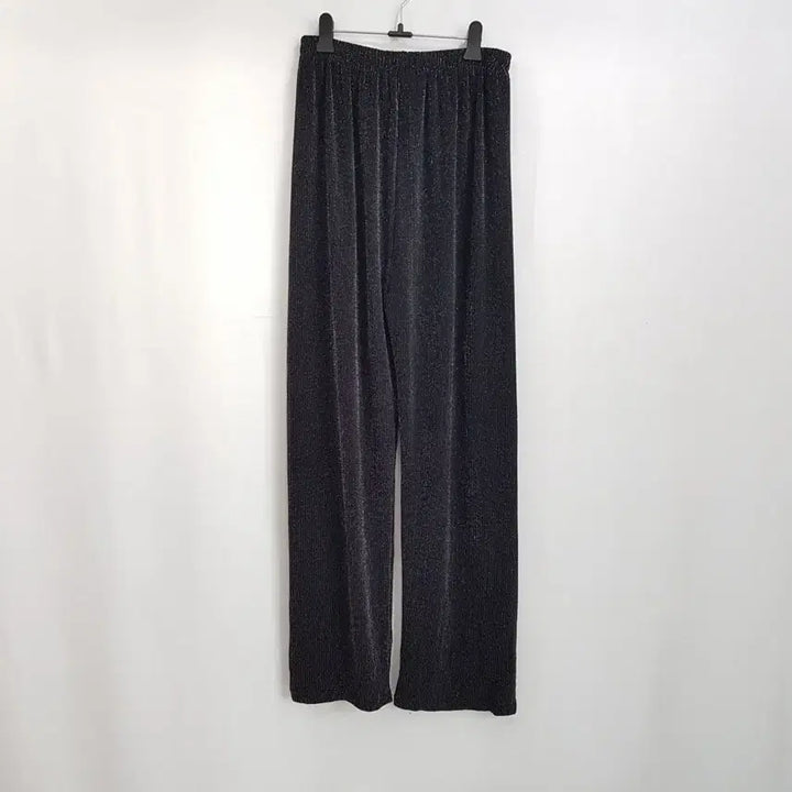 [SOLD OUT] 빈티지 밴딩 검정 반짝이 골지 와이드 바지 여F Q399