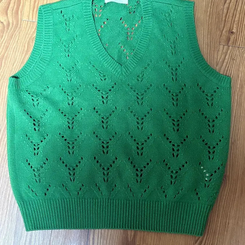 [BUNJANG] stu Knit Vest Green / stu 니트 베스트 그린