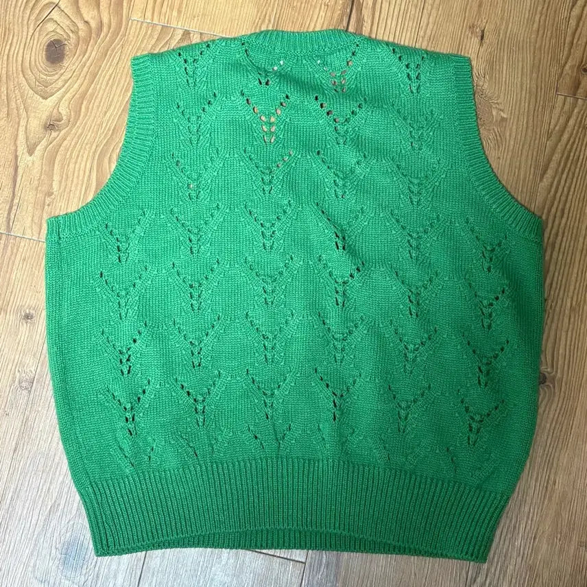 [BUNJANG] stu Knit Vest Green / stu 니트 베스트 그린