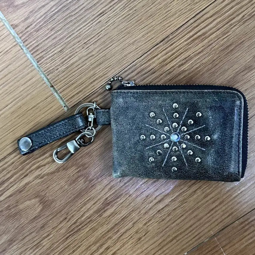 [BUNJANG] Polytelu Studded Wallet Keyring / 폴리테루 지갑 / 스터드 장식 지갑 키링