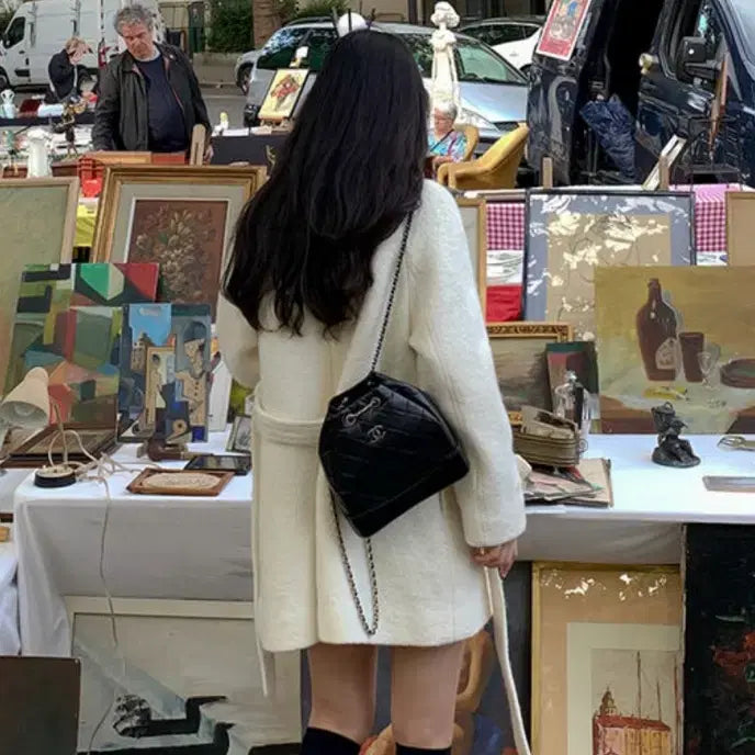 [BUNJANG] Premium Boucle Half Coat / 프리미엄 부클 하프코트
