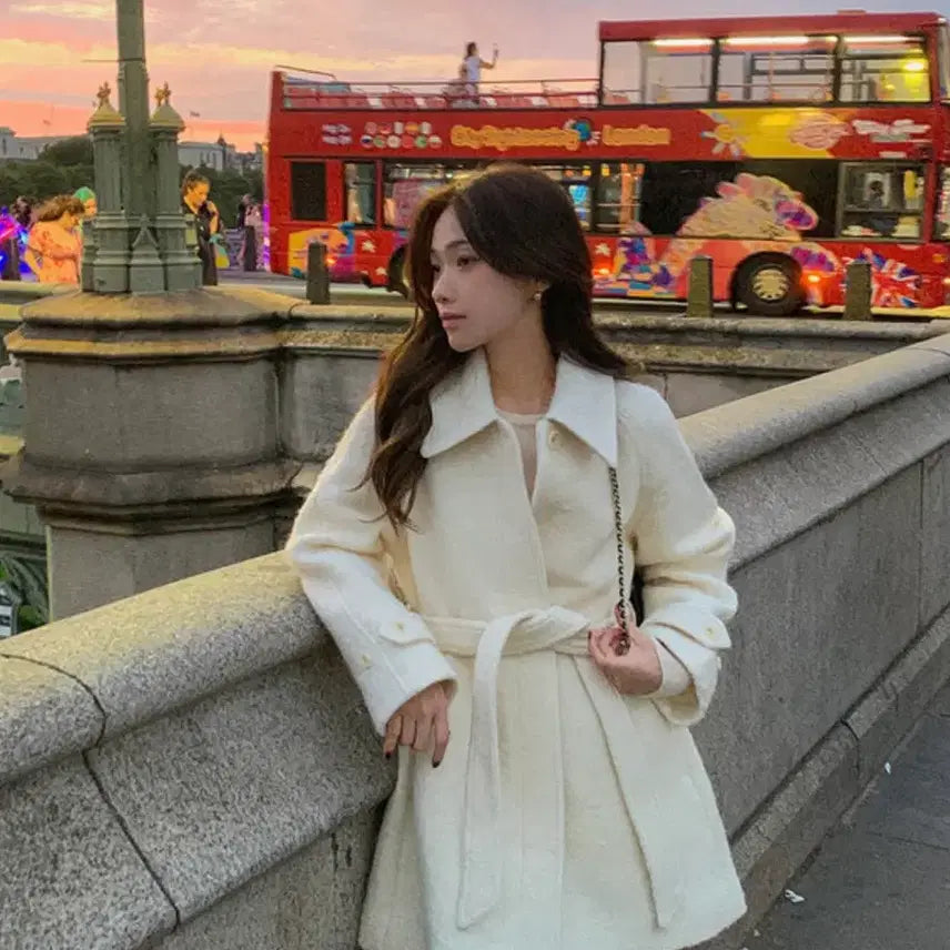 [BUNJANG] Premium Boucle Half Coat / 프리미엄 부클 하프코트