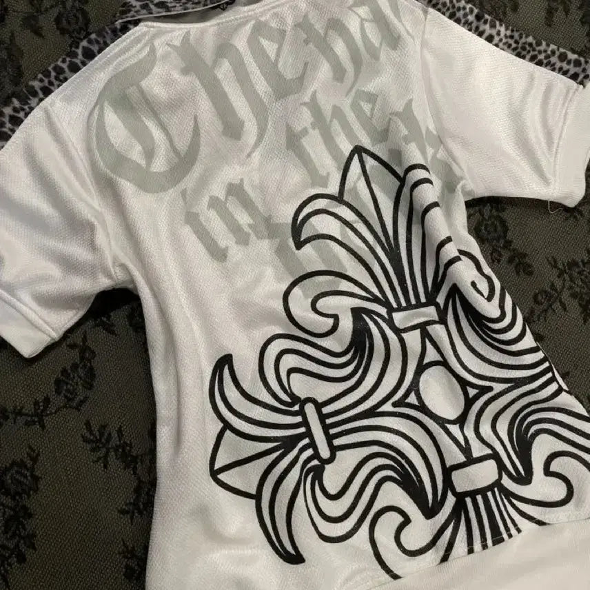 [BUNJANG] Subculture Cross Print Short Sleeve T-shirt / 서브컬처 크로스 프린트 반팔티
