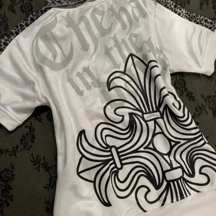 [BUNJANG] Subculture Cross Print Short Sleeve T-shirt / 서브컬처 크로스 프린트 반팔티