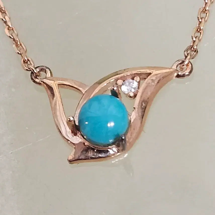 [SOLD OUT] 티르리르 로즈골드 원석 925목걸이