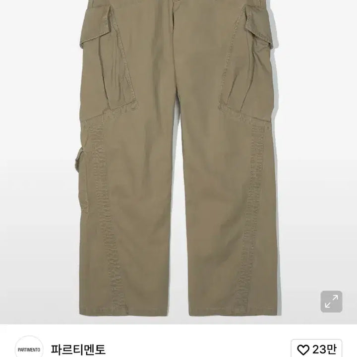 [BUNJANG] Partimento Vintage Washed Cargo Pants Beige L / 파르티멘토 빈티지 워싱 페널드 카고 팬츠 베이지 L