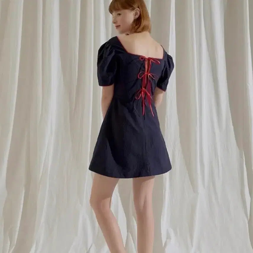 [BUNJANG] Margarine Fingers Navy Midi Dress / 마가린핑거스 네이비원피스