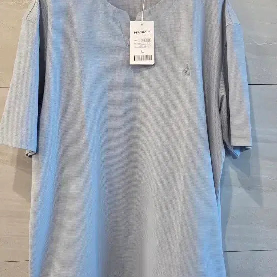 [BUNJANG] Beanpole Mesh Slit-Neck Short Sleeve T-Shirt / 빈폴 메쉬 슬릿넥 반소매 티셔츠