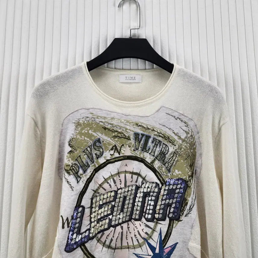 [BUNJANG] Time Postmodern Line Graphic Knit Sweater / [55]타임 포스트모던 라인 그래픽 니트
