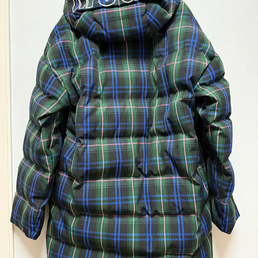 [BUNJANG] MSGM Check Pattern Long Down Padded Jacket / MSGM 체크 롱패딩