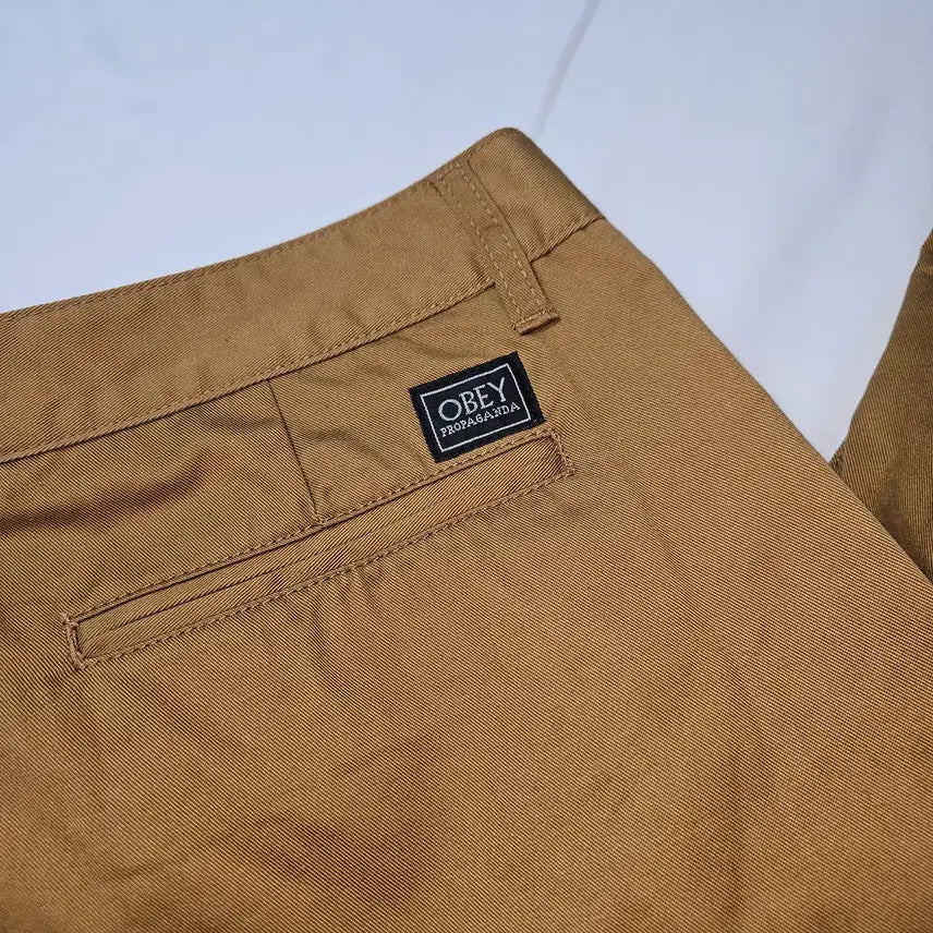 [BUNJANG] OBEY 00s Vintage Cotton Work Pants / 00s 오베이 OBEY 빈티지 워크팬츠 코튼 치노 크롭 38