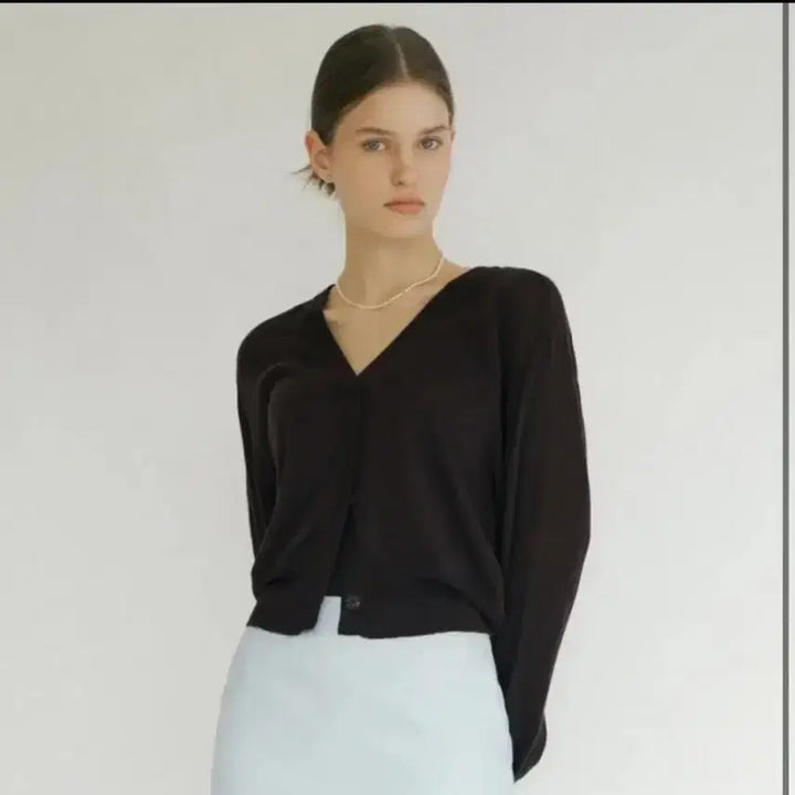 [BUNJANG] Sienne Mini Cardigan (Deep Brown) / 시에 썸미니 가디건 딥브라운색상