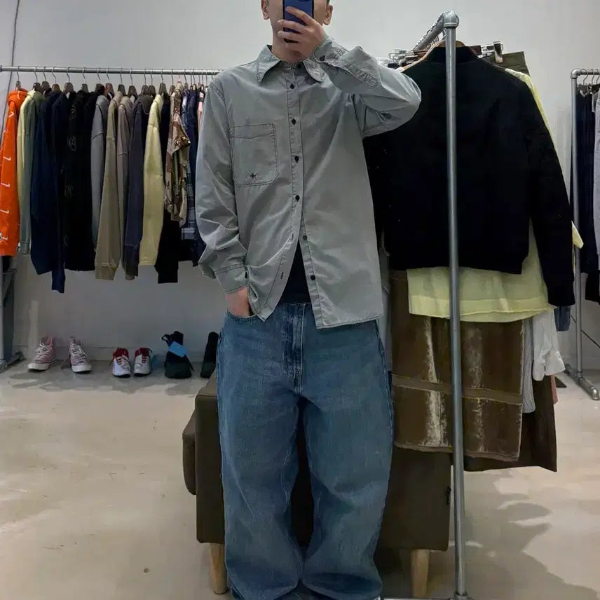 [BUNJANG] Stone Island Cotton Nylon Overshirt / 스톤아일랜드 코튼 나일론 오버셔츠