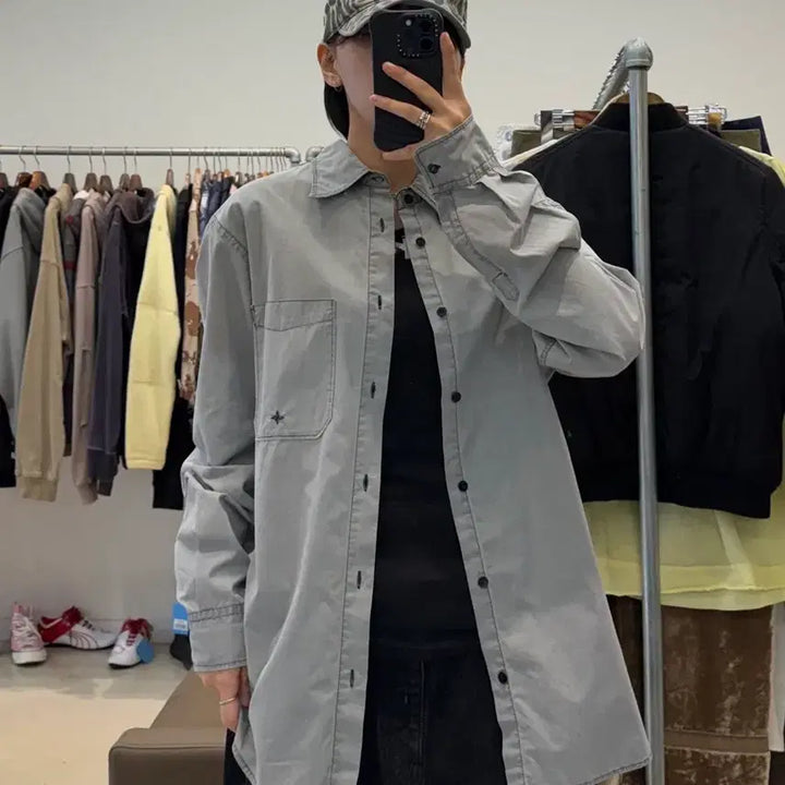 [BUNJANG] Stone Island Cotton Nylon Overshirt / 스톤아일랜드 코튼 나일론 오버셔츠