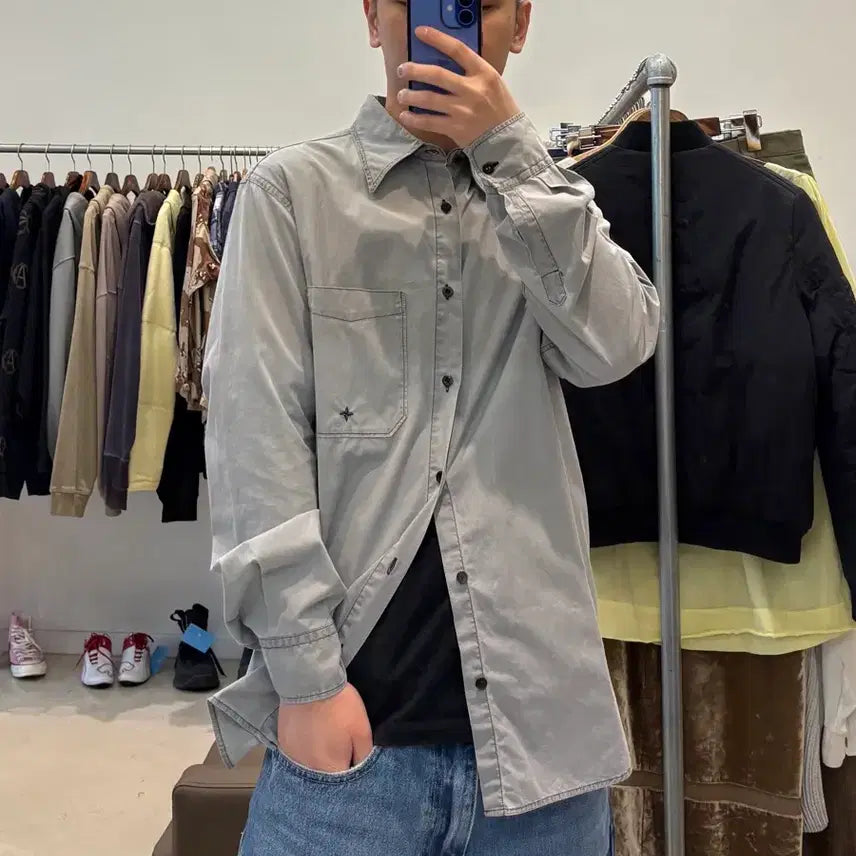 [BUNJANG] Stone Island Cotton Nylon Overshirt / 스톤아일랜드 코튼 나일론 오버셔츠