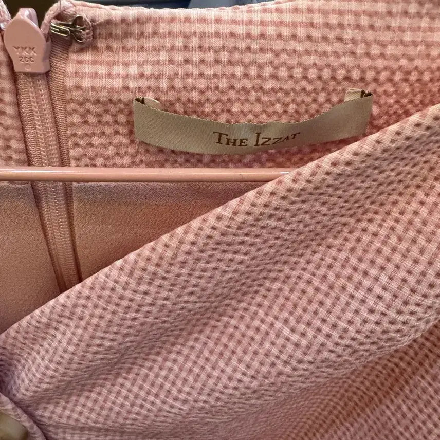 [BUNJANG] The Izzat Pink Texture Button Jacket Dress / 더아이잗 핑크 텍스쳐 버튼 자켓 원피스