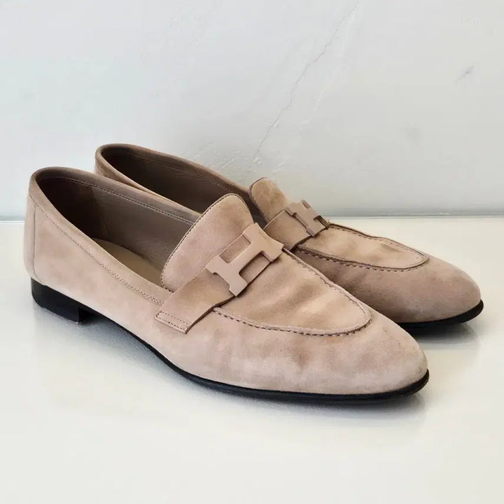 [BUNJANG] Hermes Paris Loafers Beige Camel Suede Goatskin Size 39 / 에르메스 파리 로퍼 베쥬 카멜 39 3640