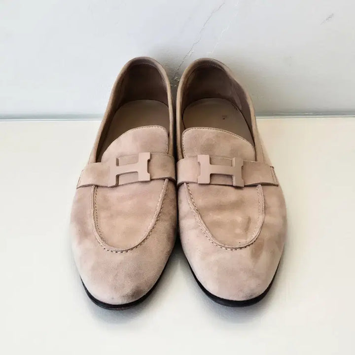 [BUNJANG] Hermes Paris Loafers Beige Camel Suede Goatskin Size 39 / 에르메스 파리 로퍼 베쥬 카멜 39 3640