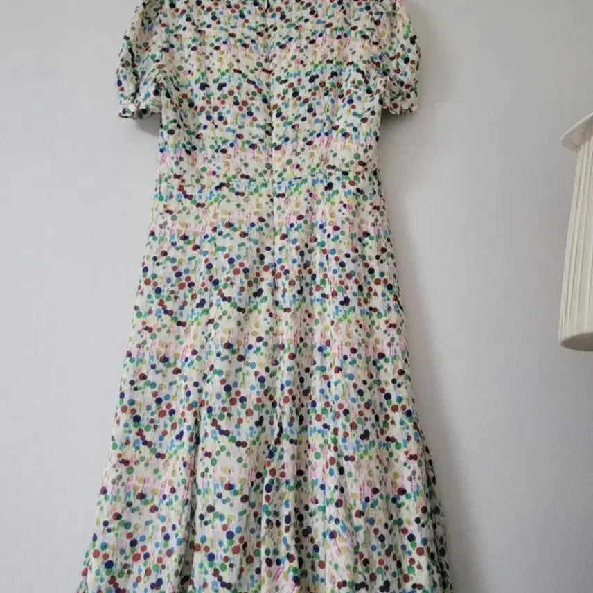 [BUNJANG] SJSJ Silk Pattern Pleated Long Dress / [한섬SJSJ]실크 패턴 플리츠 롱 원피스 반팔