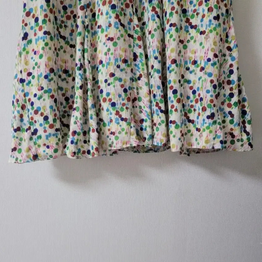 [BUNJANG] SJSJ Silk Pattern Pleated Long Dress / [한섬SJSJ]실크 패턴 플리츠 롱 원피스 반팔