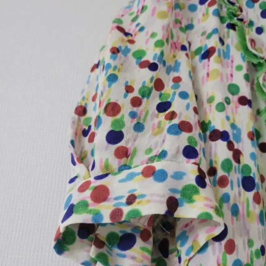 [BUNJANG] SJSJ Silk Pattern Pleated Long Dress / [한섬SJSJ]실크 패턴 플리츠 롱 원피스 반팔