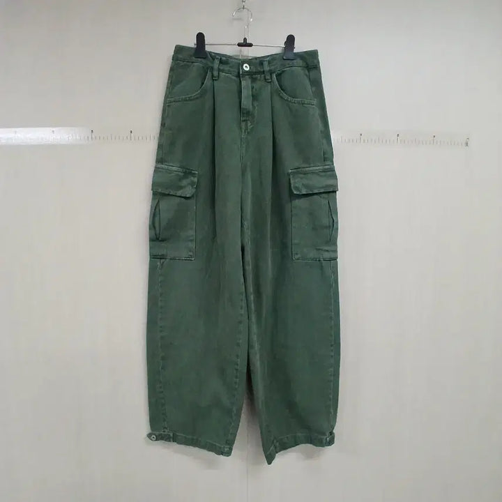 [SOLD OUT] 빈티지 그린 카고 와이드 팬츠