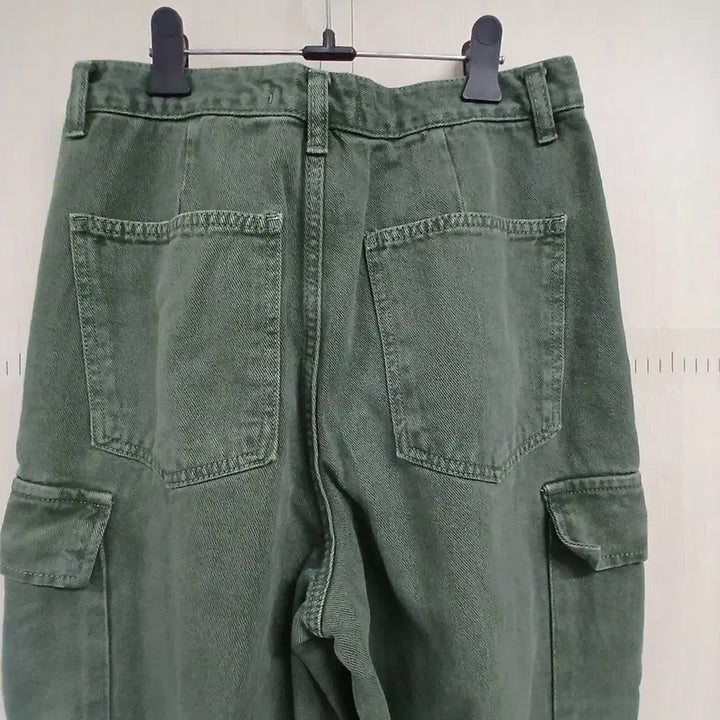 [SOLD OUT] 빈티지 그린 카고 와이드 팬츠