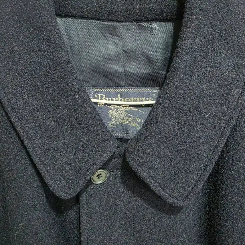 [BUNJANG] Burberry Vintage Wool Cashmere Coat Navy / 버버리 빈티지 울 캐시미어 코트 네이비