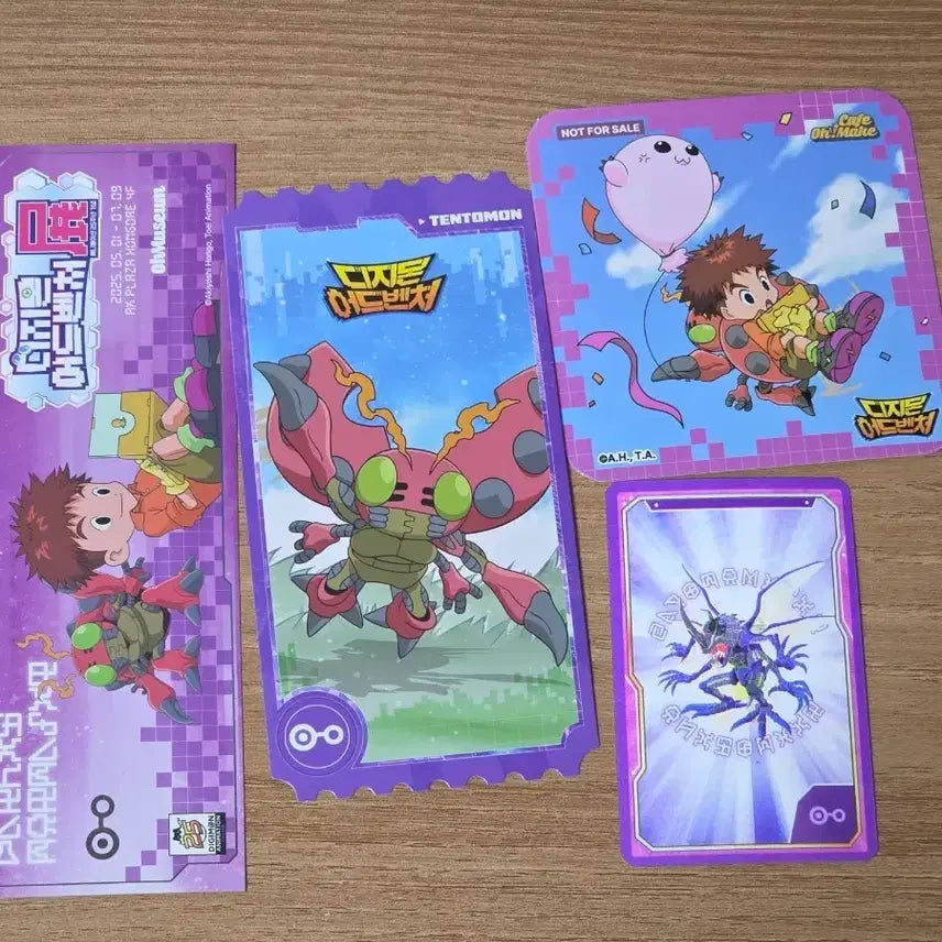 [BUNJANG] Digimon Cafe and Exhibition Han Sol &amp; Tentomon Bundle Set / 디지몬 카페 + 전시 한솔이 텐타몬 모음 팔아요