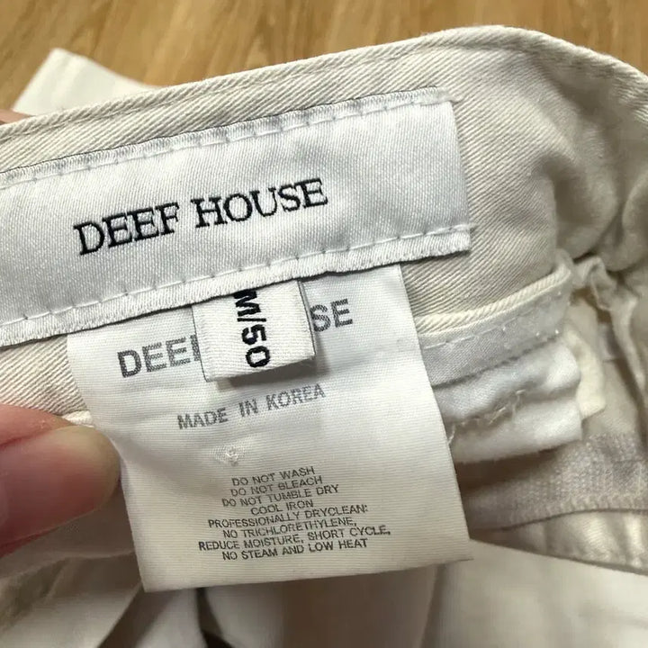 [BUNJANG] DEEF HOUSE White Cotton Pants M / DEEF HOUSE 화이트 면바지 M