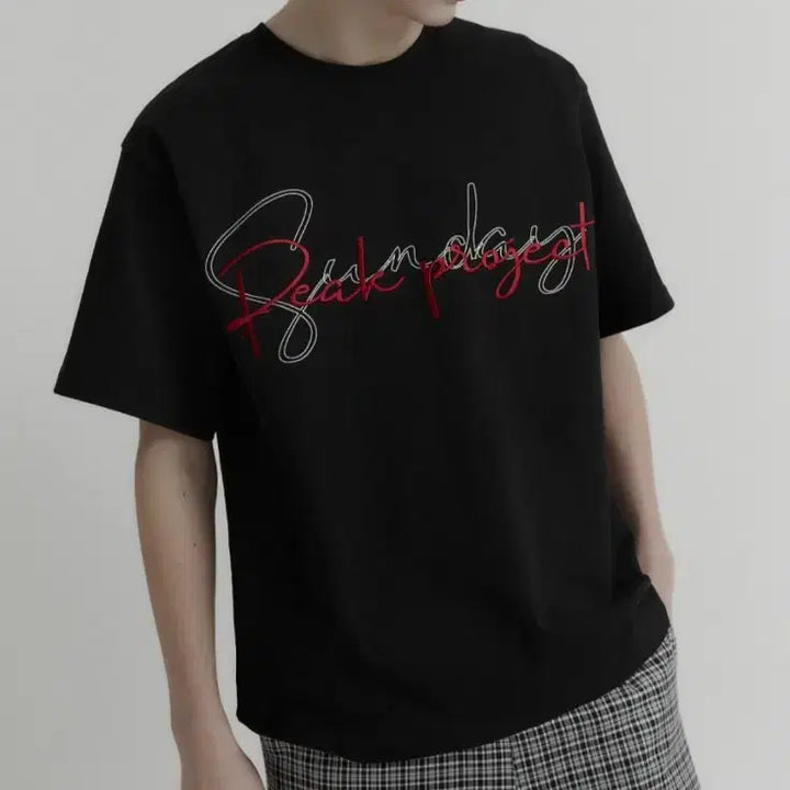 [BUNJANG] Pic Project Embroidered Logo Oversized T-shirt / (구매가6만) 픽프로젝트 자수로고 오버핏 반팔티셔츠