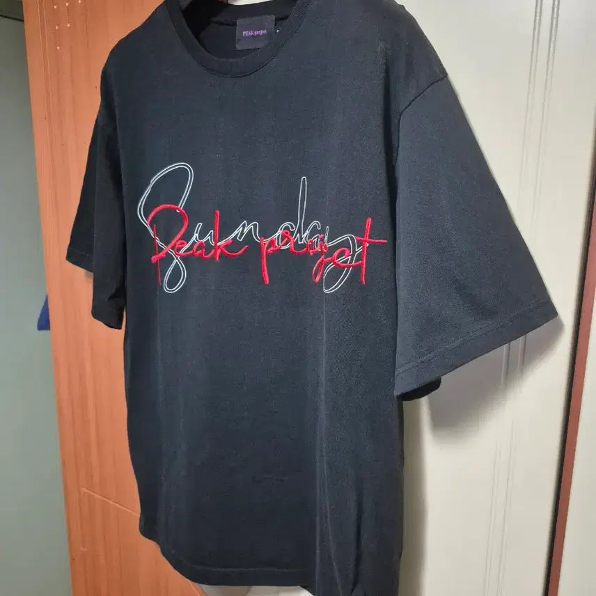 [BUNJANG] Pic Project Embroidered Logo Oversized T-shirt / (구매가6만) 픽프로젝트 자수로고 오버핏 반팔티셔츠