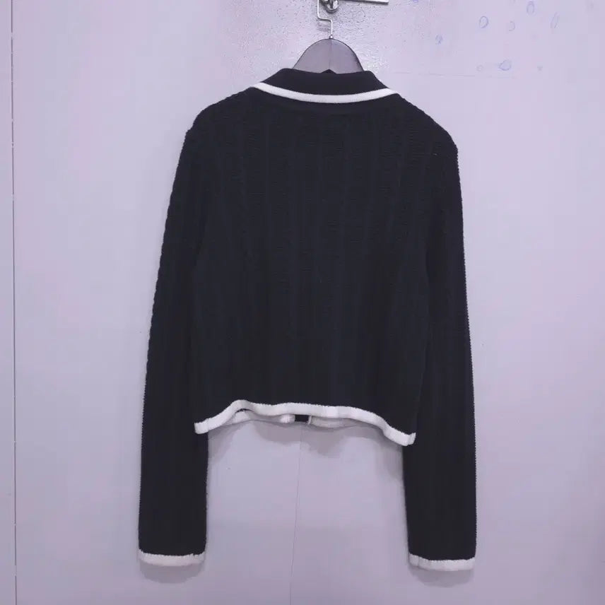 [BUNJANG] RIEL Tweed Pocket Knit Cardigan / 리엘) 트위드 포켓 니트 가디건 -F