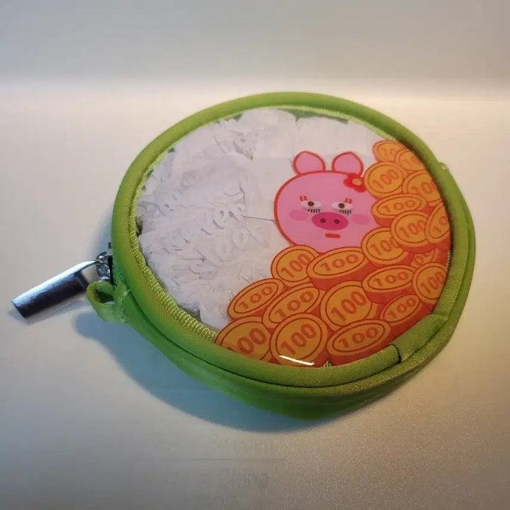 [BUNJANG] Allone Bank Pig Character Coin Purse Green New / 올원뱅크 돼지 캐릭터 동전 지갑 그린색 새상품