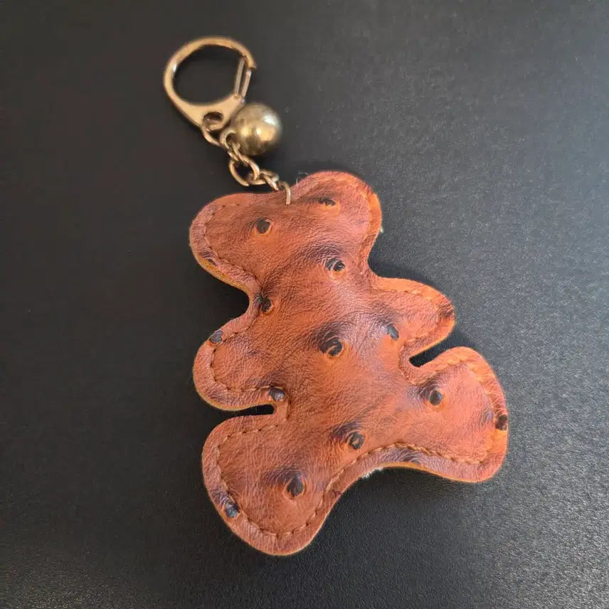 [BUNJANG] Vintage Bear Leather Keyring / 빈티지 베어 가죽 키링