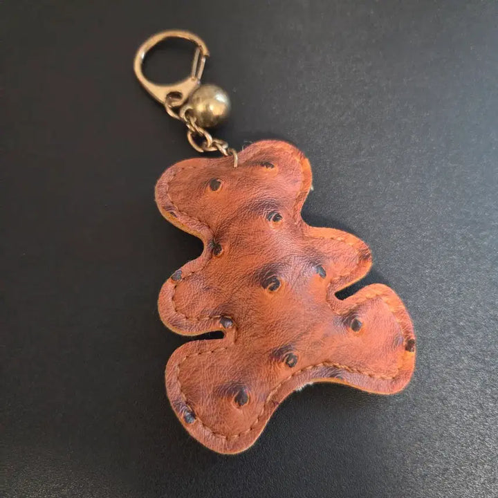 [BUNJANG] Vintage Bear Leather Keyring / 빈티지 베어 가죽 키링