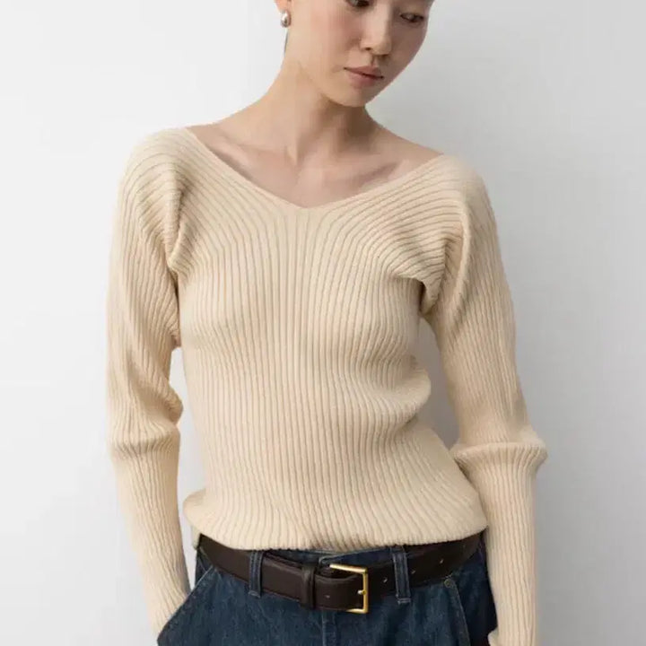 [BUNJANG] The Aperture Delia Knit Top Black OS / 디애퍼처 - 델리아 니트 탑 (블랙 OS)