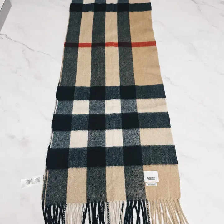 [BUNJANG] Burberry 100% Cashmere Classic Check Scarf / 버버리 캐시미어 100% 클래식 체크 스카프 목도리