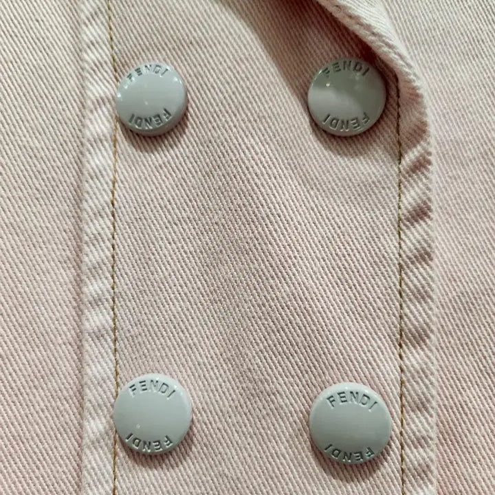 [BUNJANG] Fendi Pink Denim Short Sleeve Jacket / 펜디 핑크 데님 반팔 자켓 38 정품