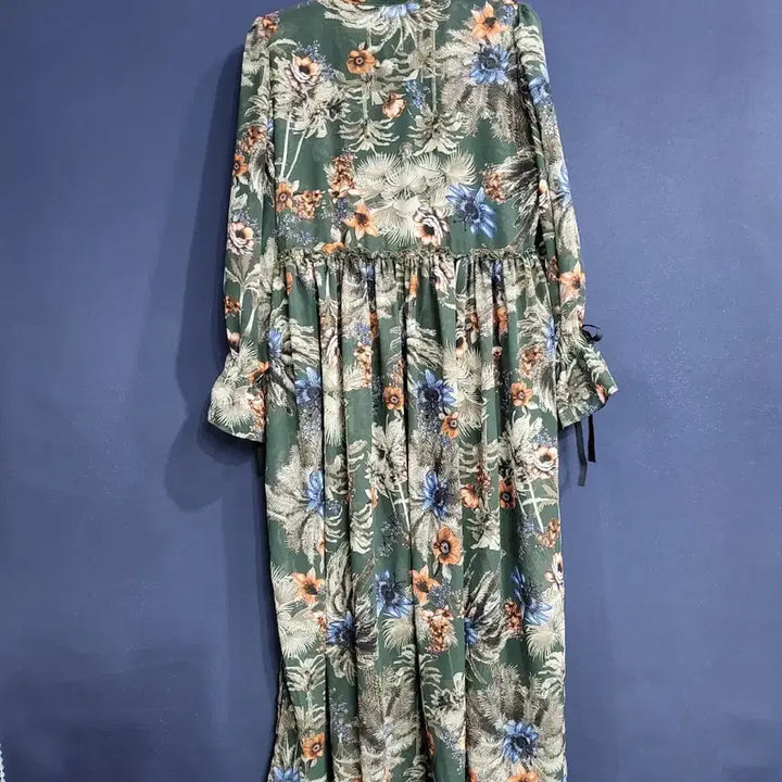 [BUNJANG] Floral Chiffon See-Through Dress / 플라워 쉬폰 시스루